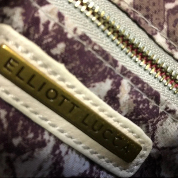 Elliott Lucca Woven Knit‎ Crochet Flap Handbag Metal Leather Chain Strap Purse - Picture 7 of 9